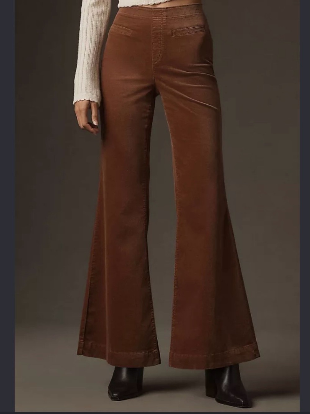 PIlcro Pull on Velvet High Rise Flares